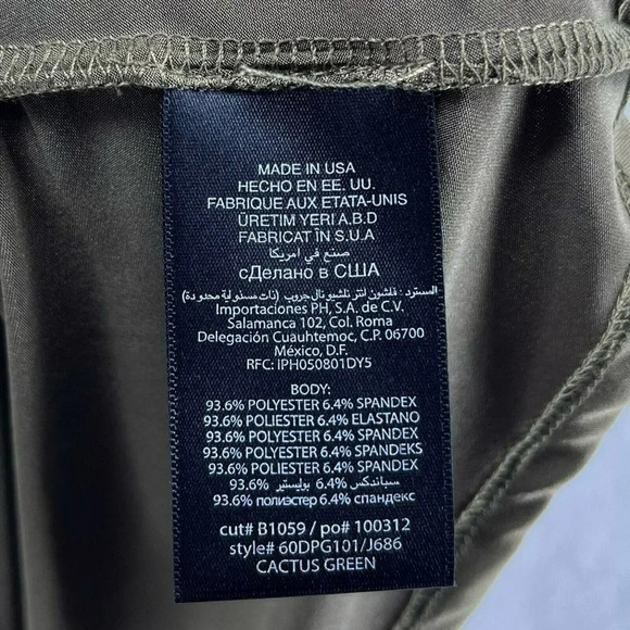 Bebe Blouse Womens S Green Round Neck Embellished Beads Keyhole Cold Shoulder - Picture 11 of 12